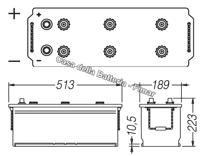 Batteria avviamento 140AH SX Fimar - Image 2
