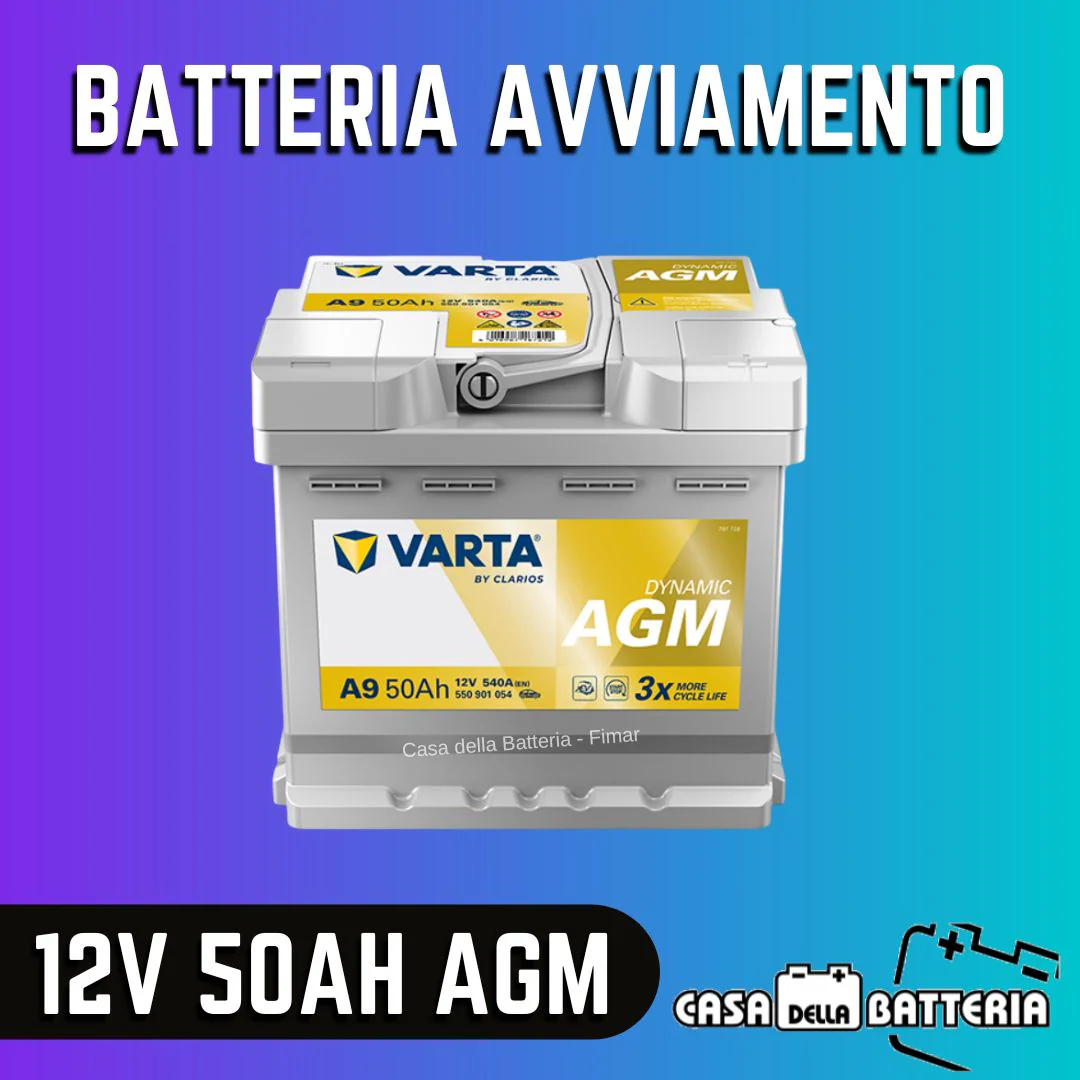 Batteria avviamento 50AH L1 DX Varta Dynamic AGM