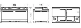 Batteria avviamento 75AH L4B DX Exide EFB ribassata - Image 2